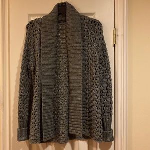 Hazel crocheted gray jacket size Small